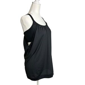Athleta Hidden Agenda Workout Tank Sports Bra Black Size Small Yoga Gym EUC